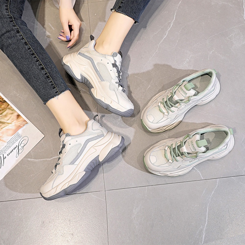 Autumn New Thick Bottom Increased Breathable Women Sports Casual Shoes