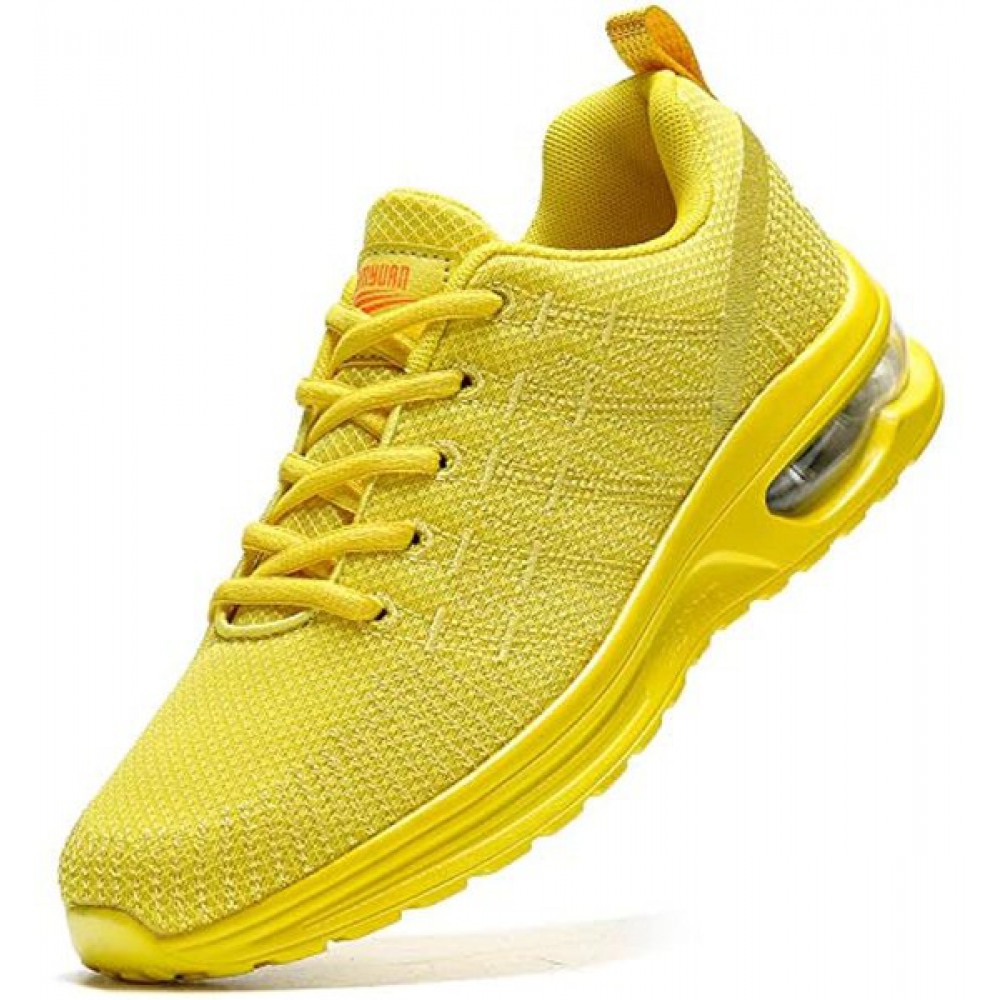 Running Shoes Men's Athletic Gym Tennis Sneakers Lightweight Walking Shoes Yellow